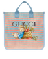 X Peter Rabbit Striped Tote, &pound;450, Handbags, Blue/Orange, Canvas, Front view